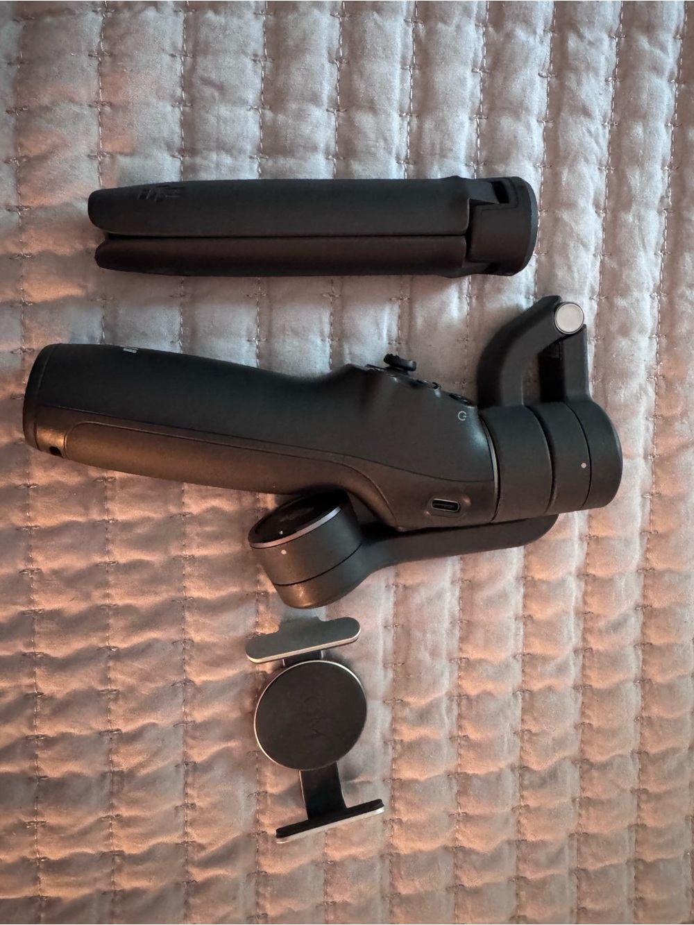 DJI Black Handheld Smartphone Gimbal with Foldable Tripod and Magnetic Mount